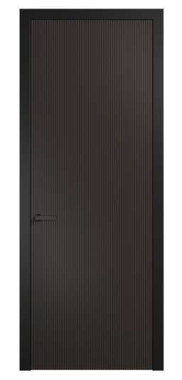 Дверь межкомнатная АКП 8201 МАН Матовый антрацит. Цвет Матовый антрацит. Материал Гладкая эмаль. Коллекция Вельвет. Картинка.
