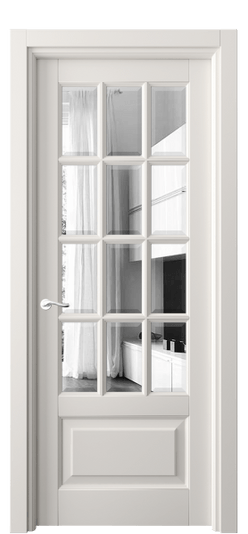 Дверь межкомнатная 0728 БПБЛ ЗЕР-Ф. Цвет Бук пудровый белый. Материал Массив бука эмаль. Коллекция Lignum. Картинка.