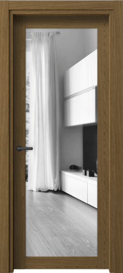 Дверь межкомнатная 2102 ТФД ДВ ЗЕР. Цвет Торфяной дуб. Материал Ламинатин. Коллекция Neo. Картинка.