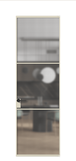 Дверь межкомнатная АЛПЛ040.03 АБСР MS. Цвет Алюминий бежево-серый. Материал Алюминий в эмали. Коллекция Formato. Картинка.