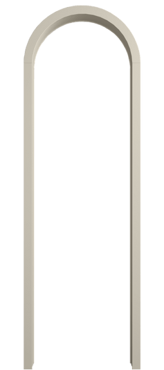 Дверь межкомнатная Арка МБСР. Цвет Матовый бежево-серый. Материал Гладкая эмаль. Коллекция Palazzo. Картинка.