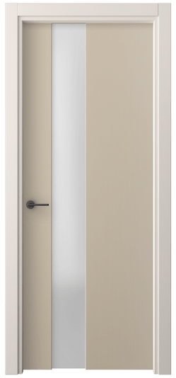 Дверь межкомнатная 4224 ПЭСК САТ. Цвет ПЭТ серо-коричневый . Материал ПЭТ. Коллекция Freedom. Картинка.