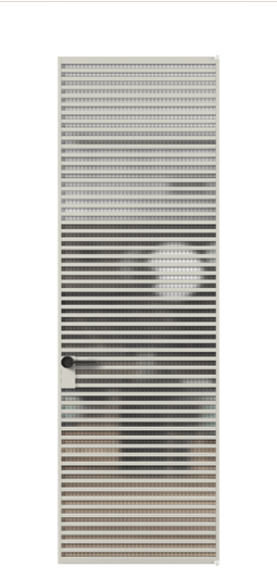 Дверь межкомнатная АЛПЛ040.07 АТСР MS. Цвет Алюминий тёплый серый. Материал Алюминий в эмали. Коллекция Formato. Картинка.