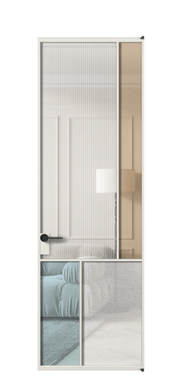 Межкомнатная дверь АЛПЛ041.21 АСР 4 стекла. Цвет Алюминий серый. Материал Алюминий в эмали. Коллекция Mosaic. Фото. Дверь межкомнатная АЛПЛ041.21 АСР 4 стекла. Цвет Алюминий серый. Материал Алюминий в эмали. Коллекция Mosaic. Картинка.