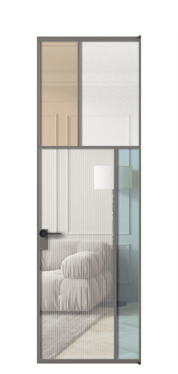 Межкомнатная дверь АЛПЛ041.23 АКЛС 4 стекла. Цвет Алюминий классический серый. Материал Алюминий в эмали. Коллекция Mosaic. Фото. Дверь межкомнатная АЛПЛ041.23 АКЛС 4 стекла. Цвет Алюминий классический серый. Материал Алюминий в эмали. Коллекция Mosaic. Картинка.