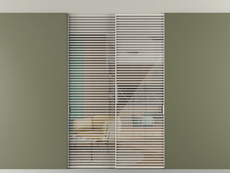 Перегородка Formato внутри проёма скрытое крепление в потолок 2 створки