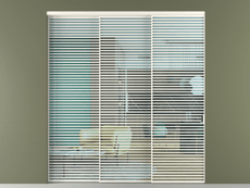 Перегородка Формато внутри проёма 3 створки с синхронным механизмом