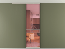 Перегородка Formato вдоль стены на потолок 1 створка