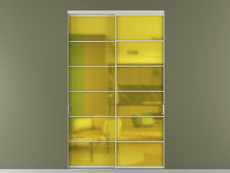 Перегородка Formato внутри проёма 2 створки