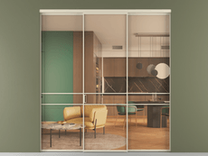 Перегородка Formato внутри проёма 3 створки