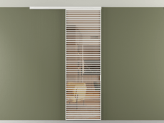 Перегородка Формато вдоль стены на потолок 1 створка