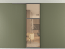 Перегородка Формато вдоль стены на потолок 1 створка