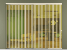 Перегородка Формато внутри проёма 4 створки с синхронным механизмом