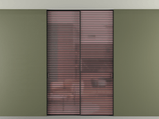 Перегородка Формато внутри проёма скрытое крепление в потолок 2 створки