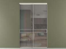 Перегородка Formato внутри проёма 2 створки