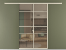 Перегородка Formato вдоль стены 2 створки