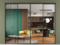 Перегородка Формато внутри проёма 4 створки