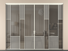 Перегородка Мозаик внутри проёма 4 створки