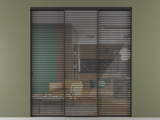 Перегородка Formato внутри проёма 3 створки