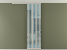 Перегородка Формато вдоль стены на потолок 1 створка