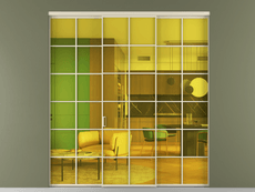 Перегородка Formato внутри проёма 3 створки