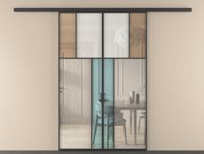 Перегородка Мозаик вдоль стены 2 створки