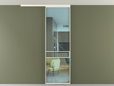 Перегородка Формато вдоль стены на потолок 1 створка