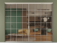 Перегородка Formato внутри проёма 4 створки