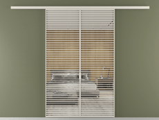 Перегородка Формато вдоль стены 2 створки