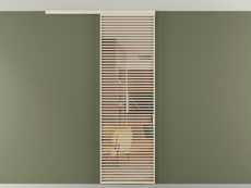 Перегородка Formato вдоль стены на потолок 1 створка