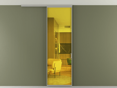 Перегородка Formato вдоль стены на потолок 1 створка