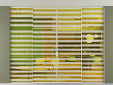 Перегородка Formato внутри проёма скрытое крепление в потолок 4 створки