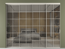 Перегородка Формато внутри проёма 4 створки с синхронным механизмом