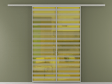 Перегородка Формато вдоль стены 2 створки