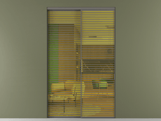 Перегородка Formato внутри проёма 2 створки