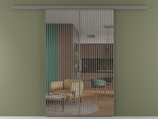 Перегородка Формато вдоль стены 2 створки