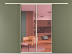 Перегородка Formato вдоль стены 2 створки