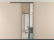 Перегородка Мозаик вдоль стены на потолок 1 створка