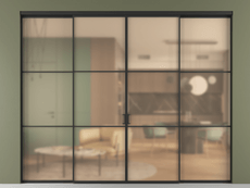 Перегородка Formato внутри проёма четырёхстворчатая