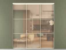 Перегородка Formato внутри проёма трёхстворчатая