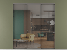 Перегородка Формато внутри проёма 3 створки