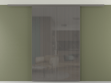 Перегородка Formato вдоль стены на потолок 2 створки