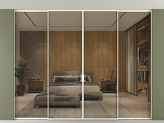 Перегородка Формато внутри проёма скрытое крепление в потолок 4 створки