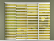 Перегородка Формато внутри проёма 4 створки с синхронным механизмом