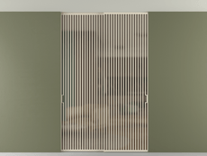 Перегородка Формато внутри проёма скрытое крепление в потолок 2 створки