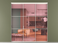 Перегородка Формато внутри проёма 3 створки