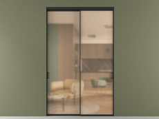 Перегородка Formato внутри проёма 2 створки