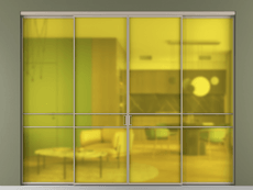 Перегородка Formato внутри проёма 4 створки