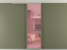 Перегородка Формато вдоль стены на потолок 1 створка