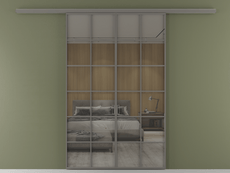 Перегородка Формато вдоль стены 2 створки